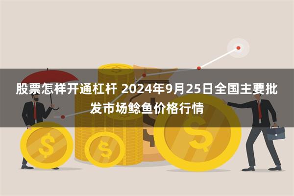 股票怎样开通杠杆 2024年9月25日全国主要批发市场鲶鱼价格行情